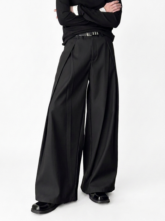 Retro Pleated Suit Pants