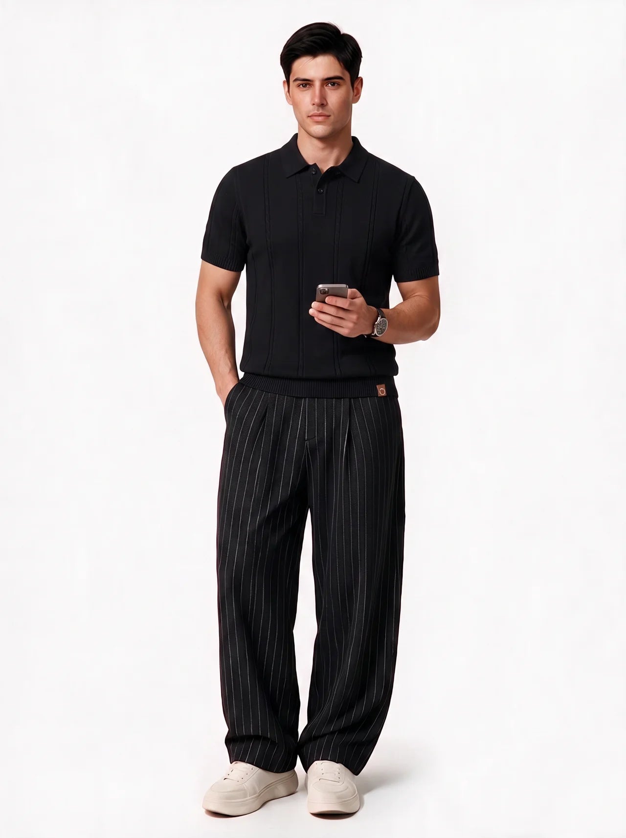 Mens Knit Polo Shirt
