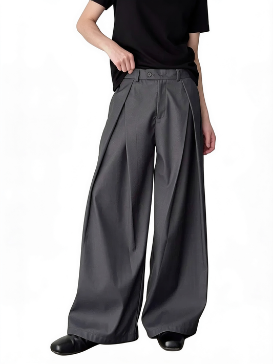 Retro Pleated Suit Pants