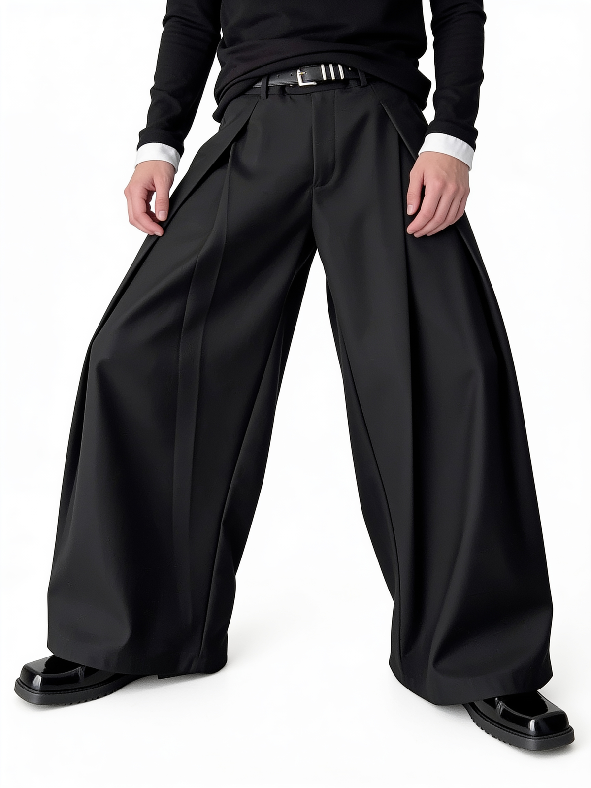 Retro Pleated Suit Pants