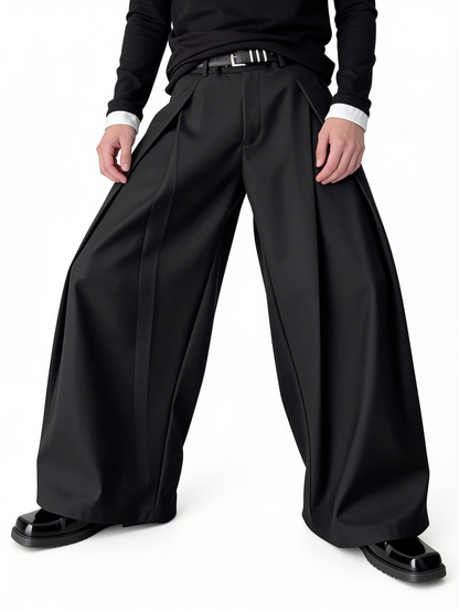 Retro Pleated Suit Pants