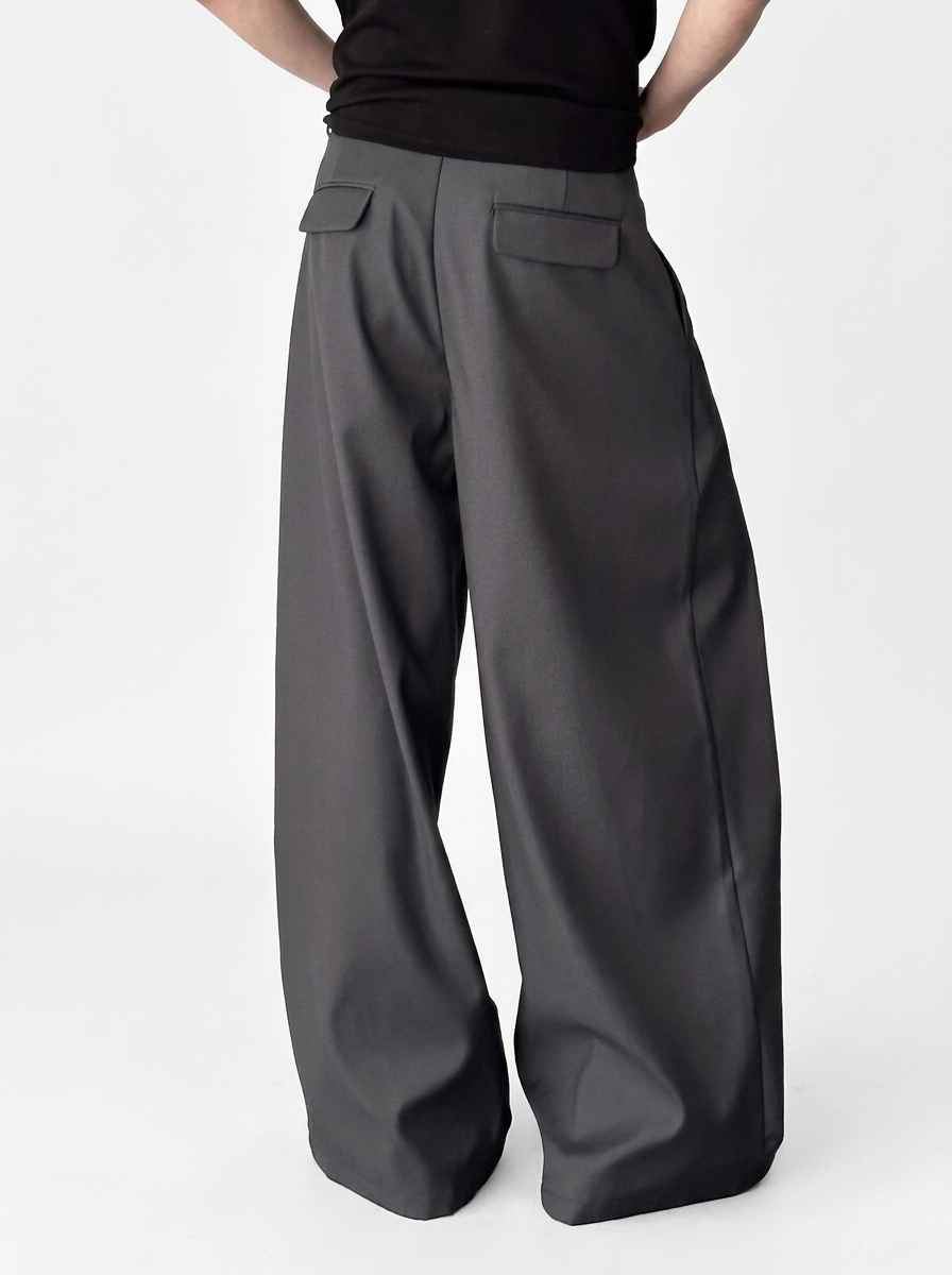 Retro Pleated Suit Pants