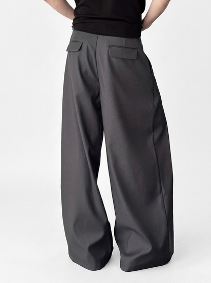 Retro Pleated Suit Pants