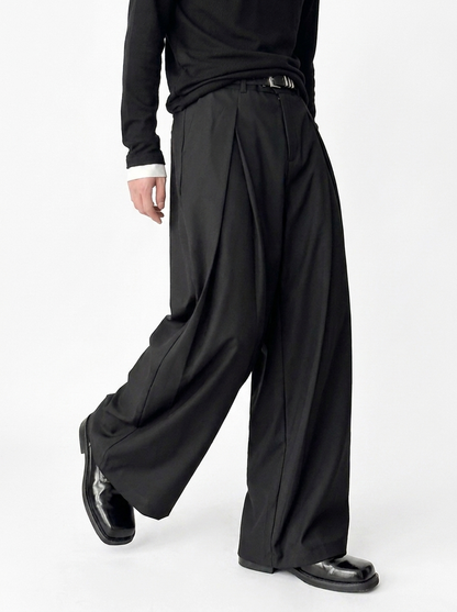 Retro Pleated Suit Pants