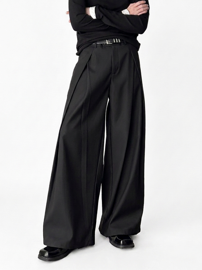 Retro Pleated Suit Pants