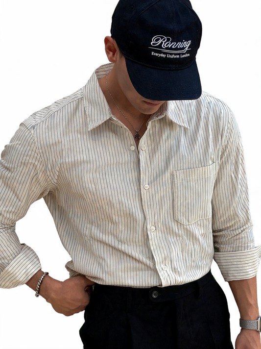 Mens Striped Cotton Shirt