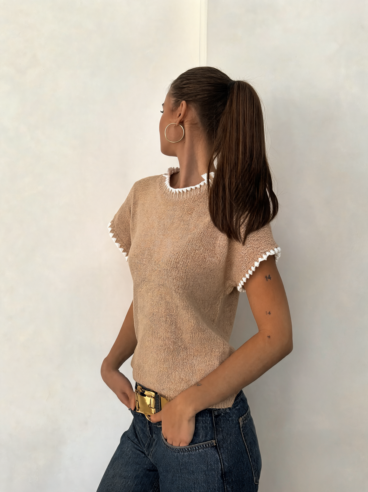 Womens Crochet Sweater