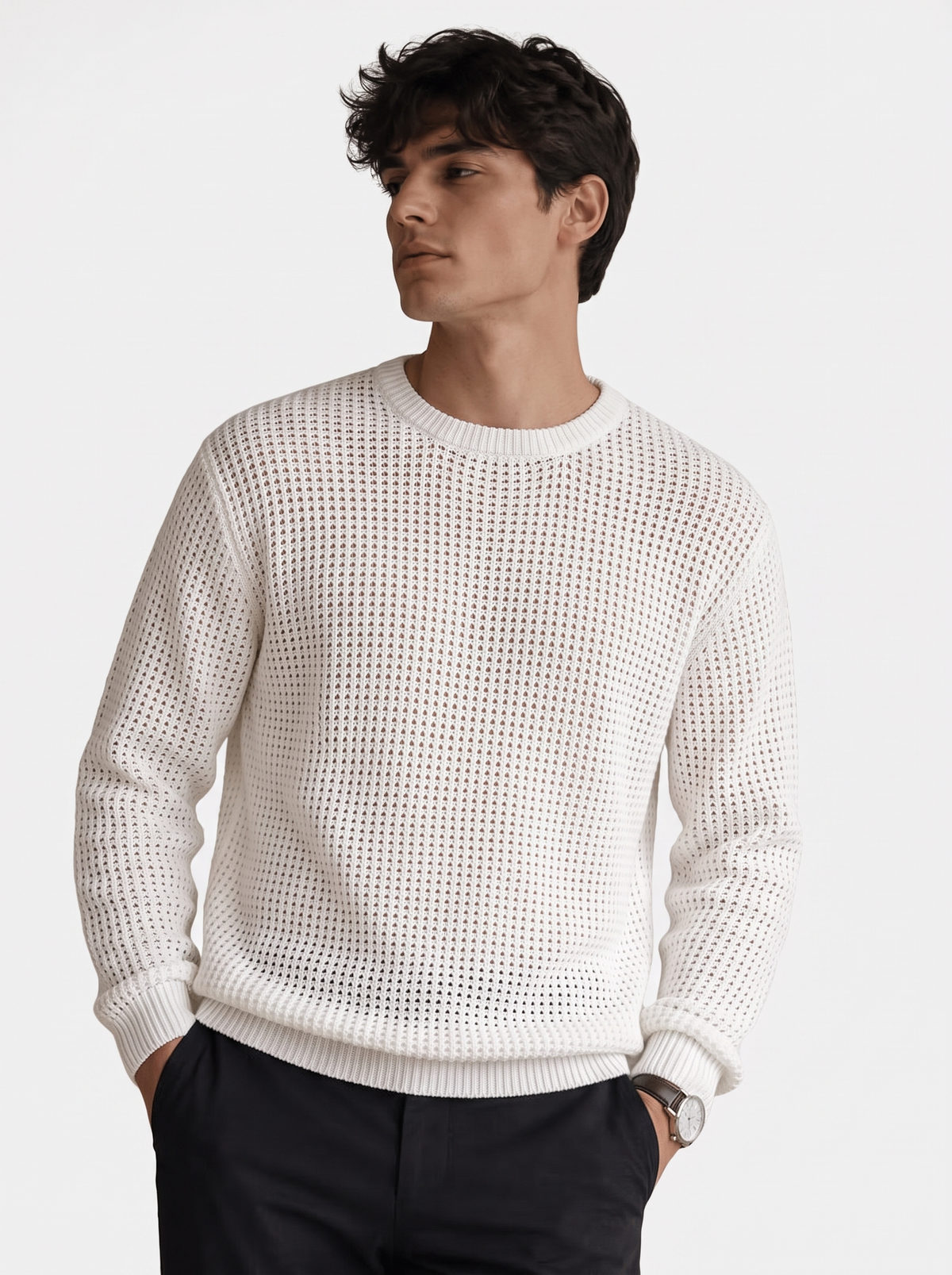 Mens Crewneck Pullover Sweater