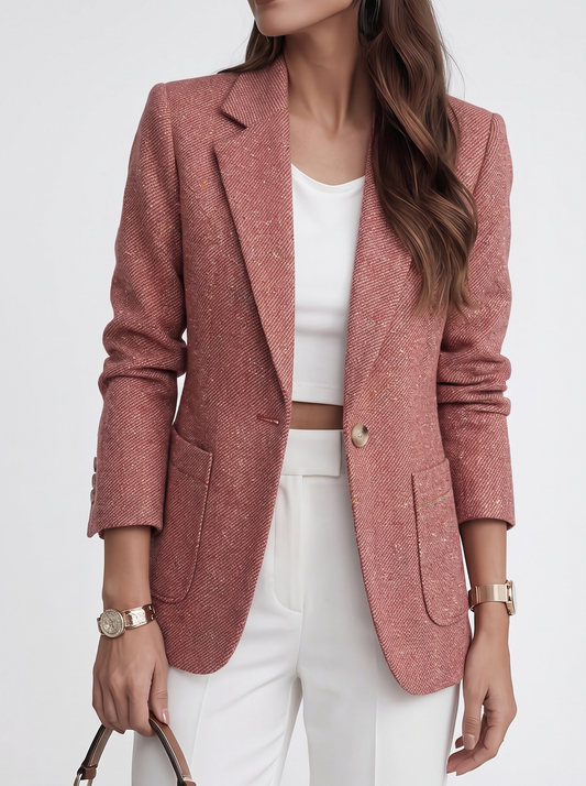 Long Sleeve Womens Blazer with Waist Cinching