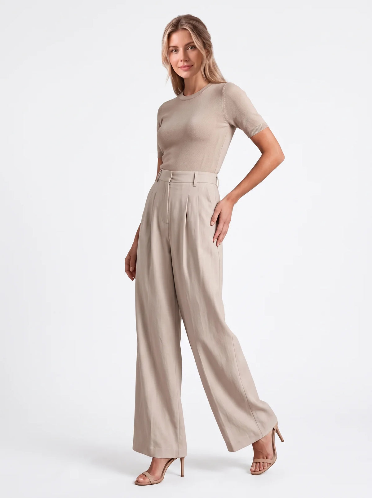 High-Waisted Suit Pants