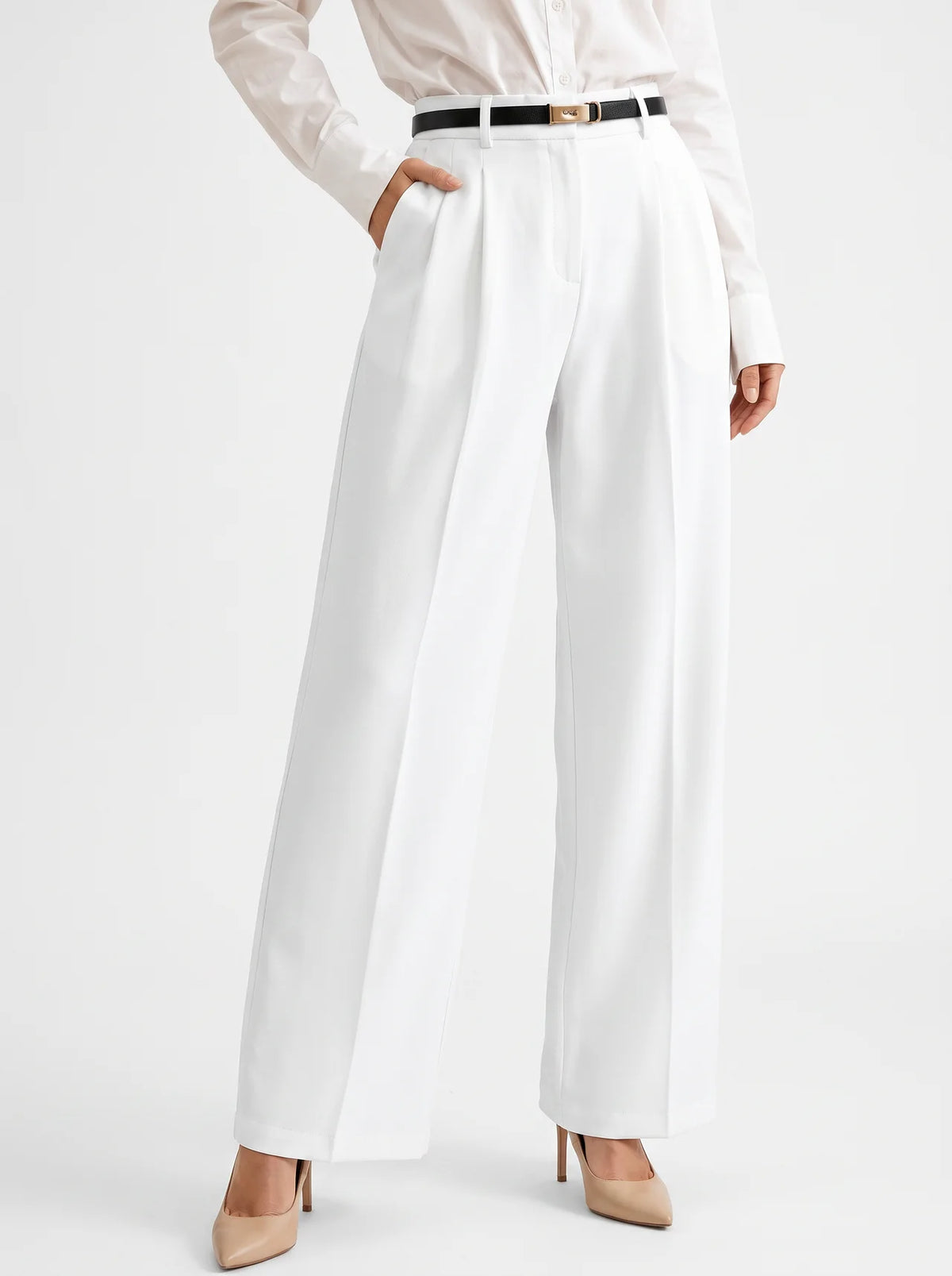 High-Waisted Suit Pants