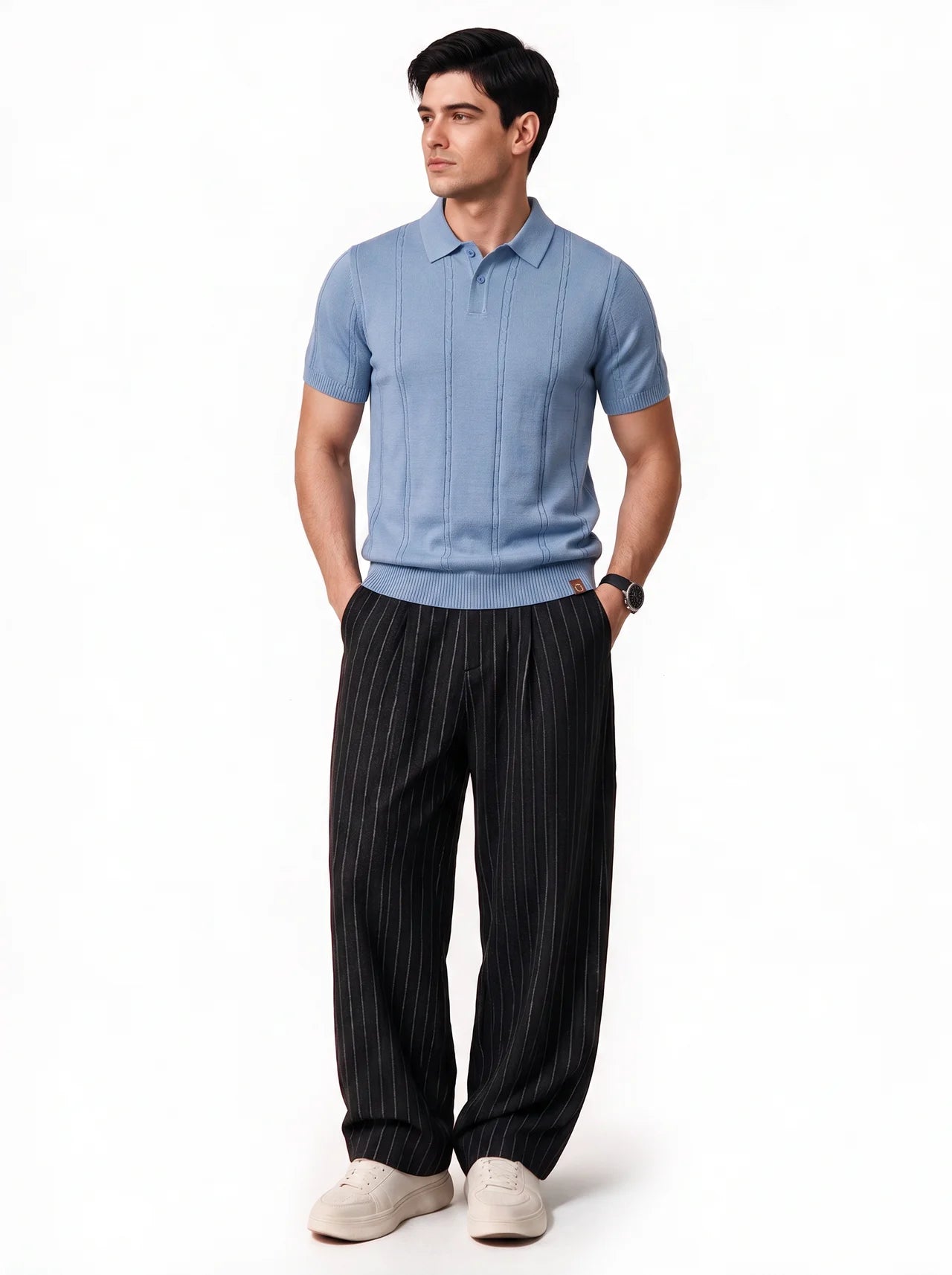 Mens Knit Polo Shirt