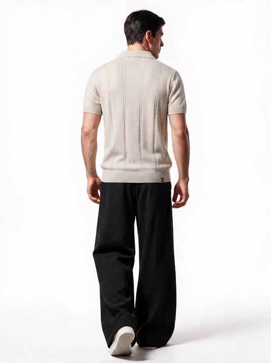 Mens Knit Polo Shirt
