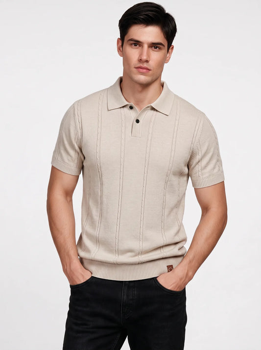 Mens Knit Polo Shirt