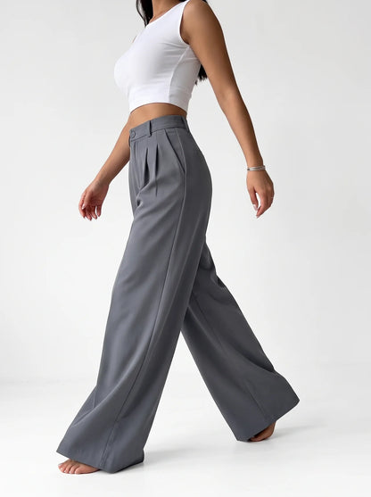 High-Waisted Suit Pants